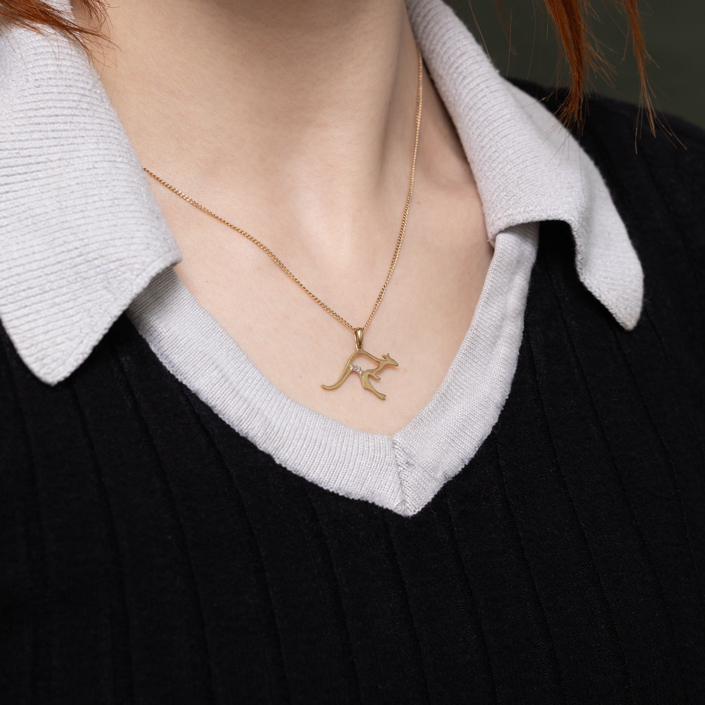 9k Yellow Gold Kangaroo Pendant