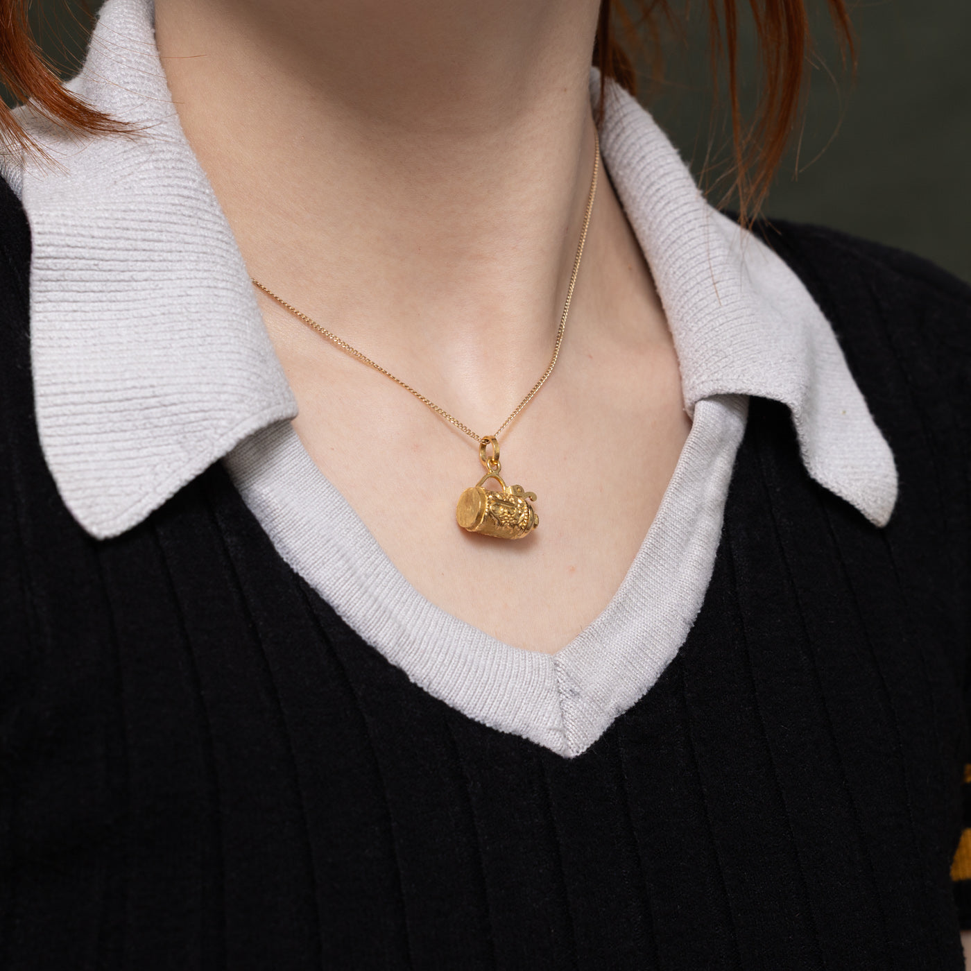 Breloque en or jaune 18 carats pour chope à bière