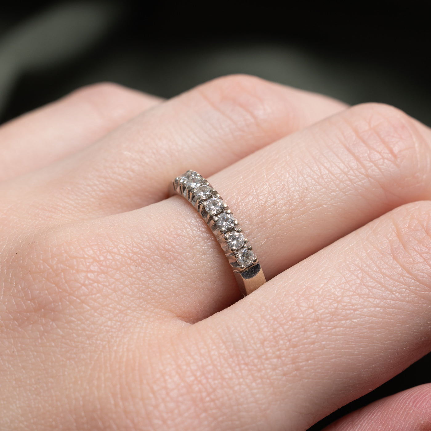 Seven Stone Diamond Band | 0.35ctw | SZ 6.75 |