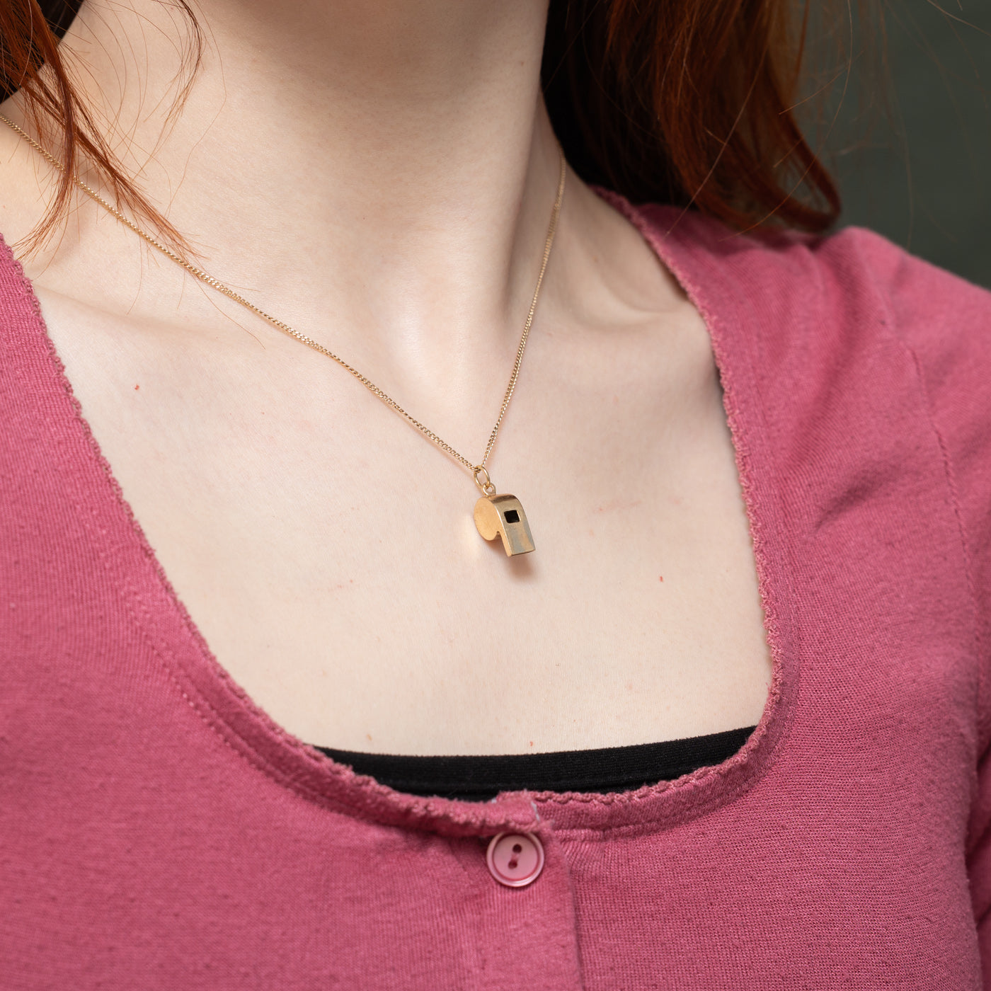10k Yellow Gold Whistle Charm