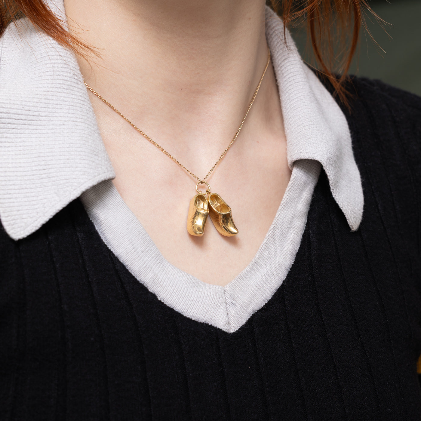Dutch Hallmarked 14k Yellow Gold Clogs Charm