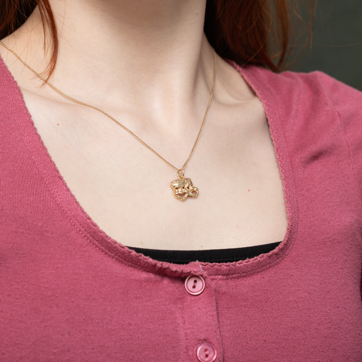 10k Yellow Gold Comedy & Tragedy Masks Charm