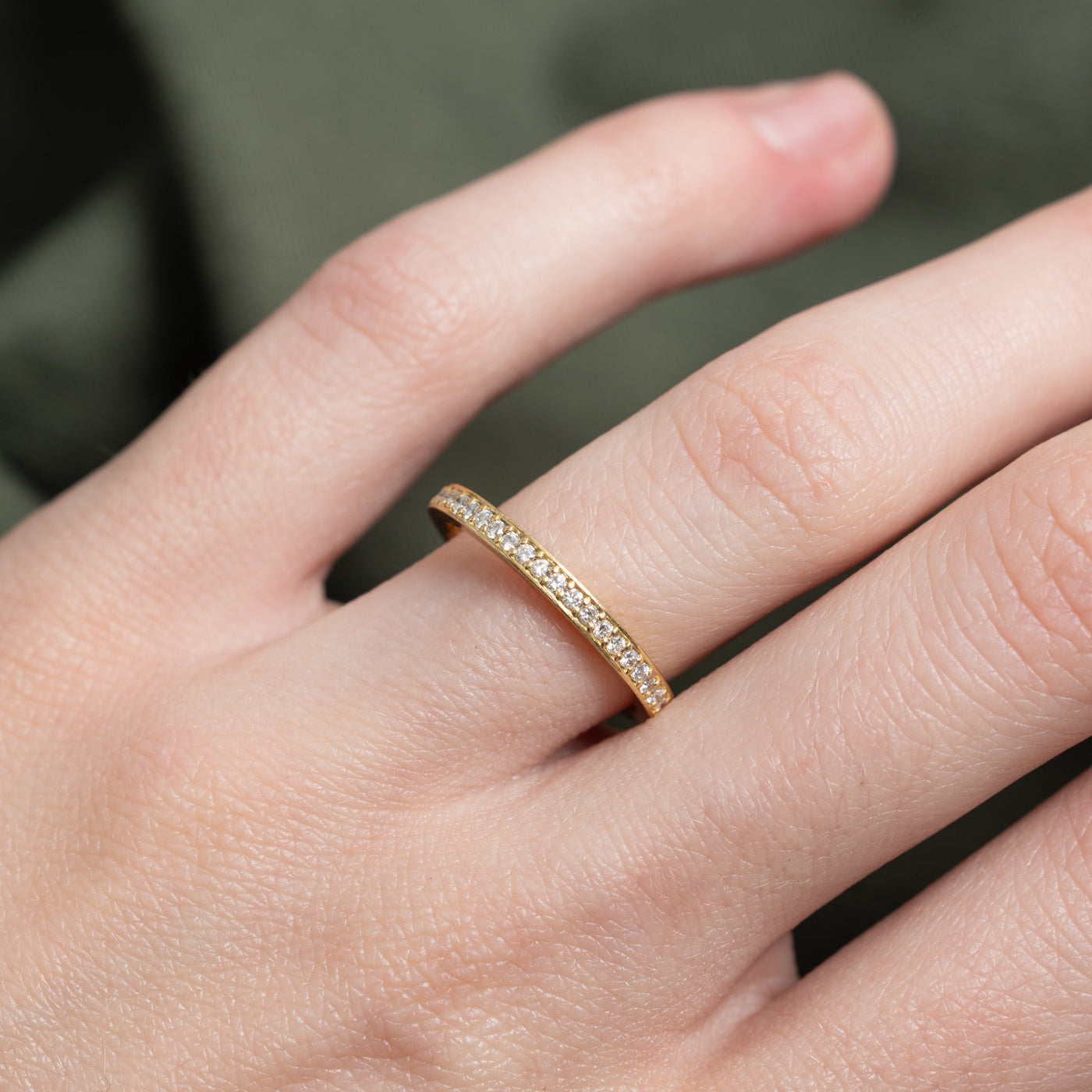 18k Semi Eternity Diamond Band | 0.23ctw | 2.15mm | SZ 6.0 |