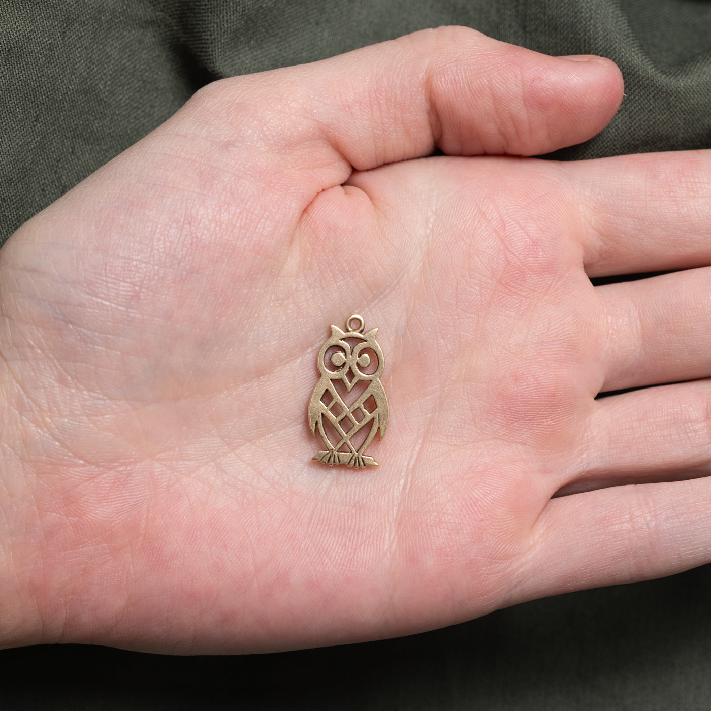 10k Yellow Gold Owl Charm