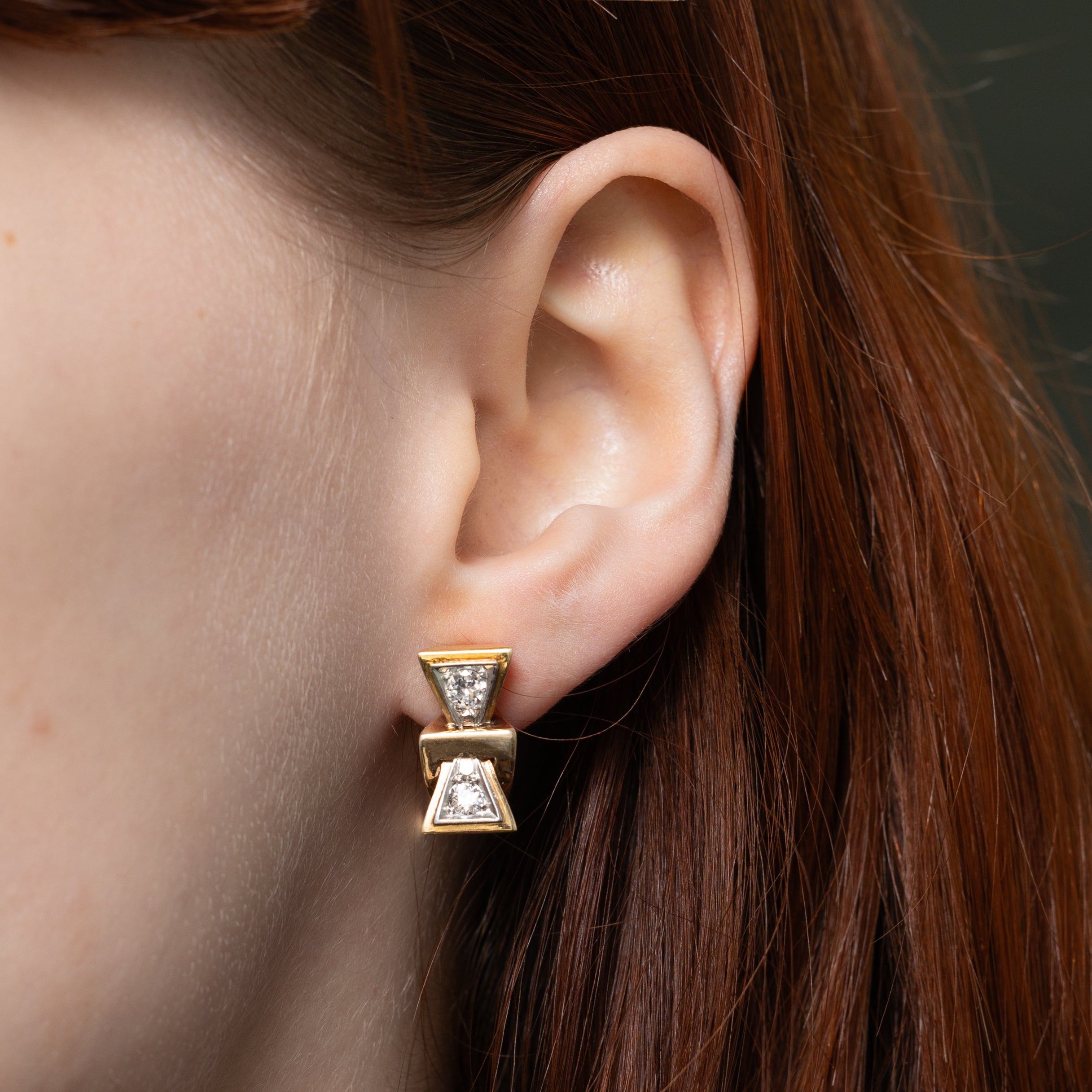 Old European Cut Diamond Bowtie Clip-On Earrings | 0.75ctw