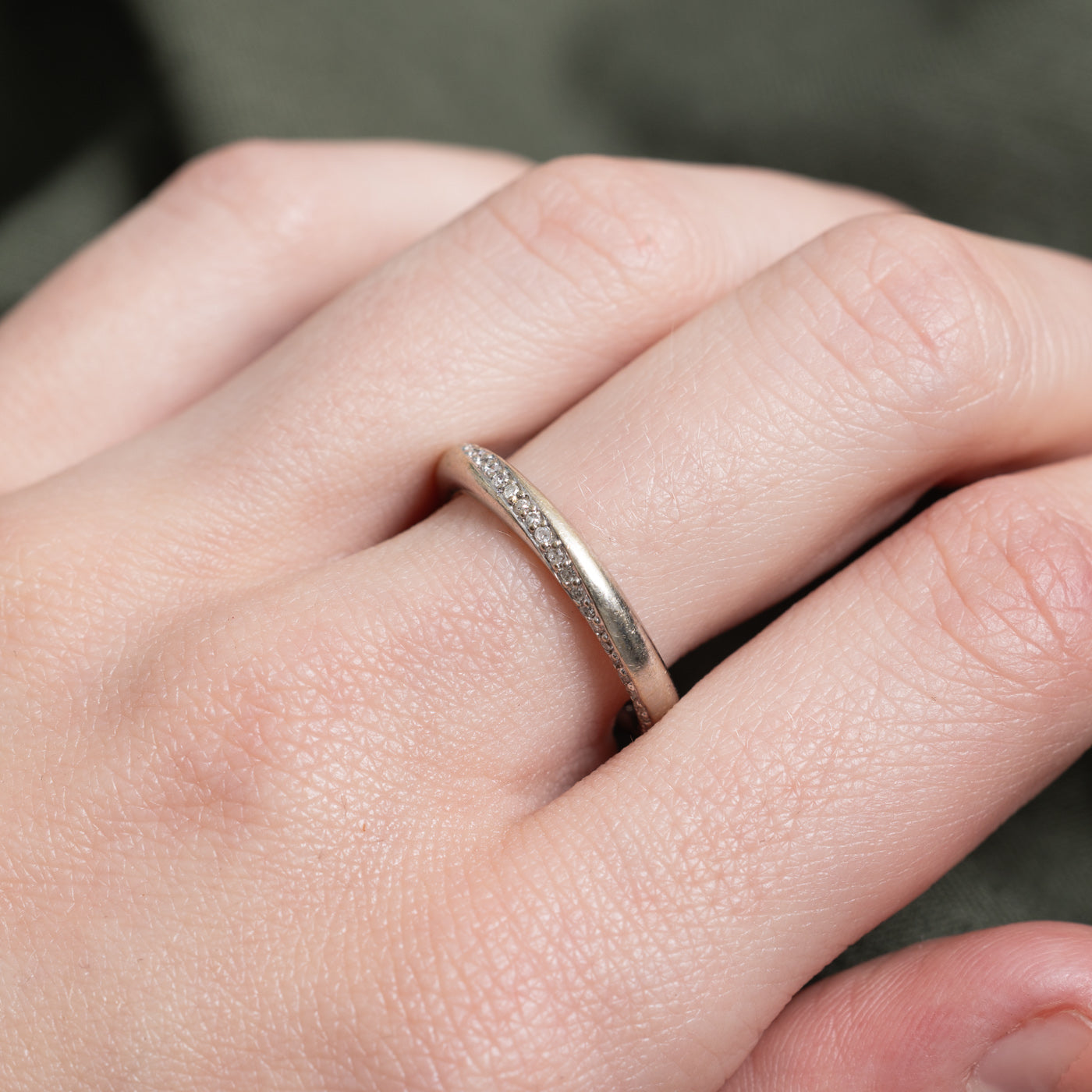 Diagonal Set Eternity Diamond Band | 0.15ctw | 2.95mm | SZ 7.0 |