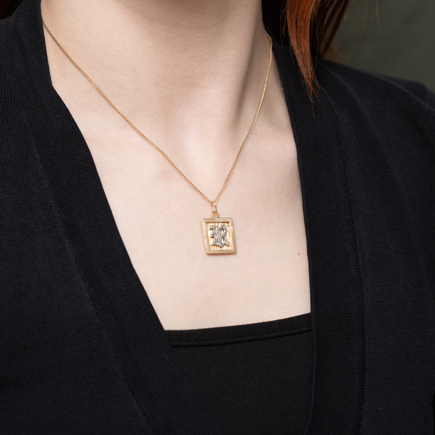 Diamond "R" Initial Charm