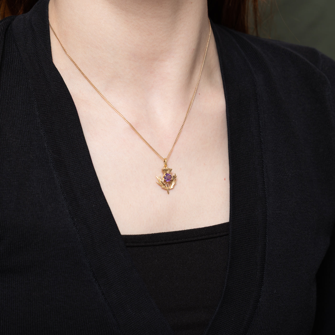 1989 Birmingham Amethyst Leaf Charm