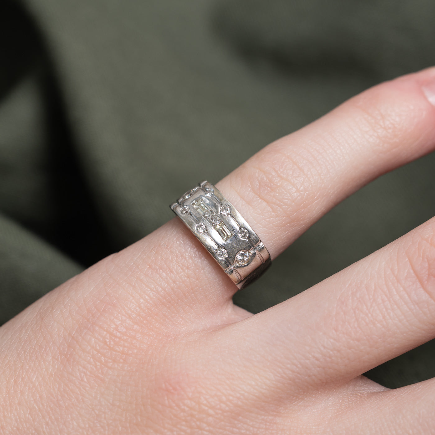 Mix Cut Diamond Geometric Band | 0.24ctw | SZ 2.75 |