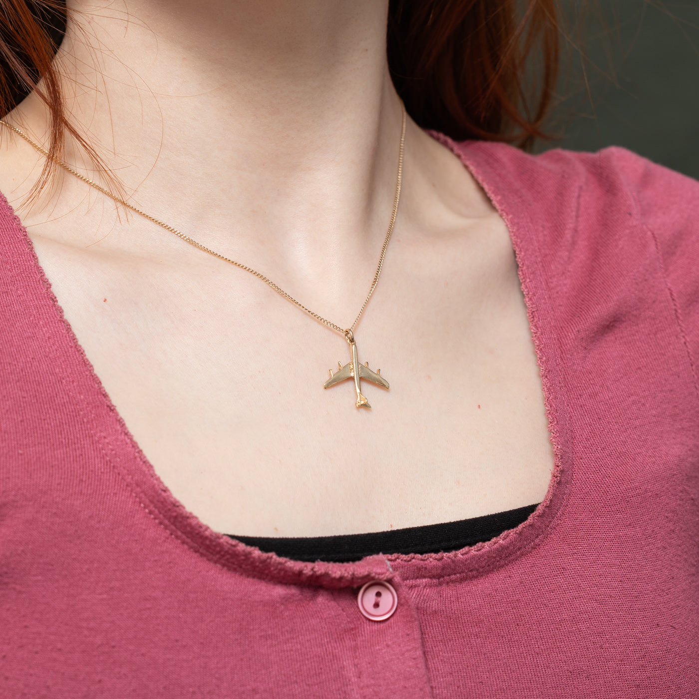 10k Yellow Gold Airplane Charm