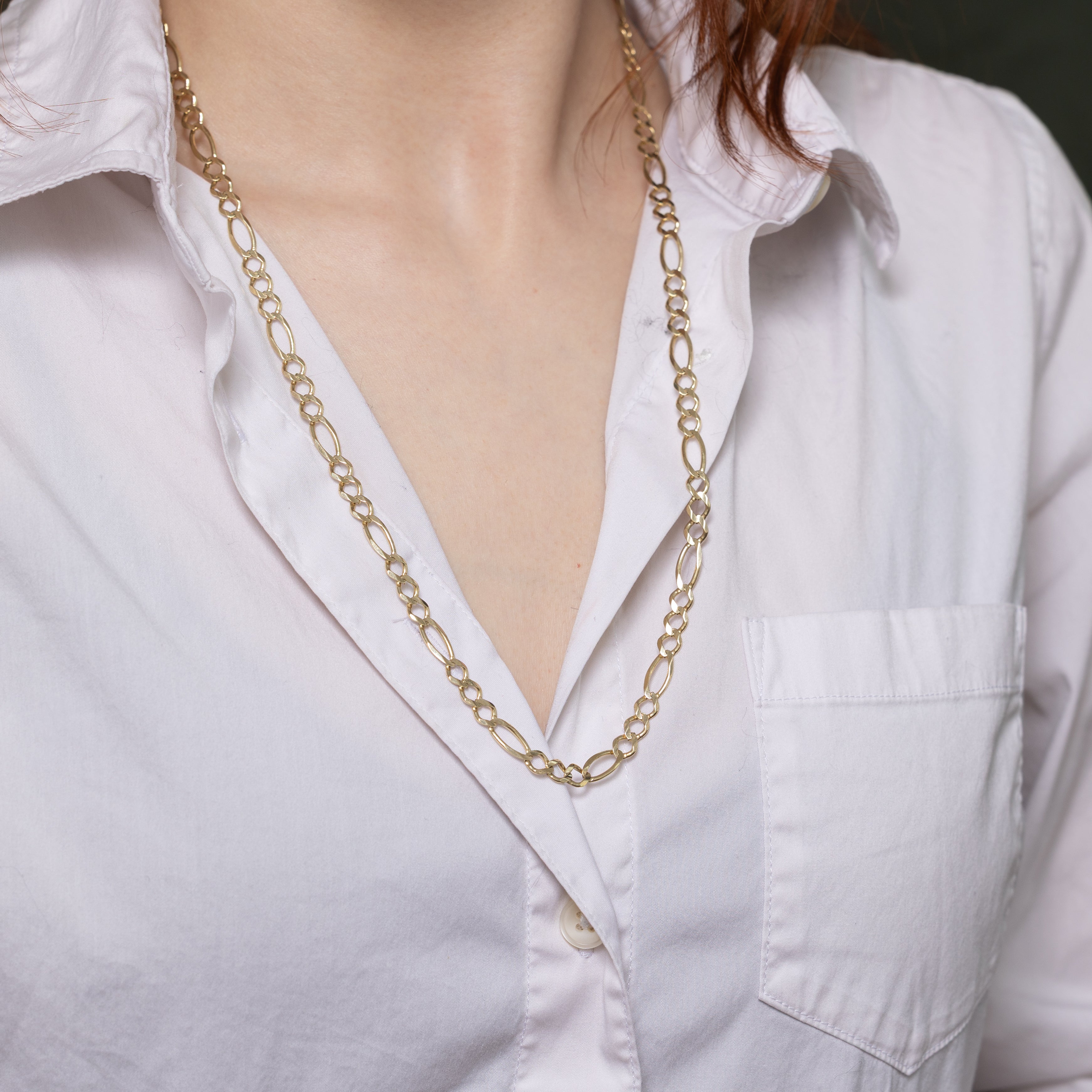 10k Yellow Gold Figarucci Chain | 24"