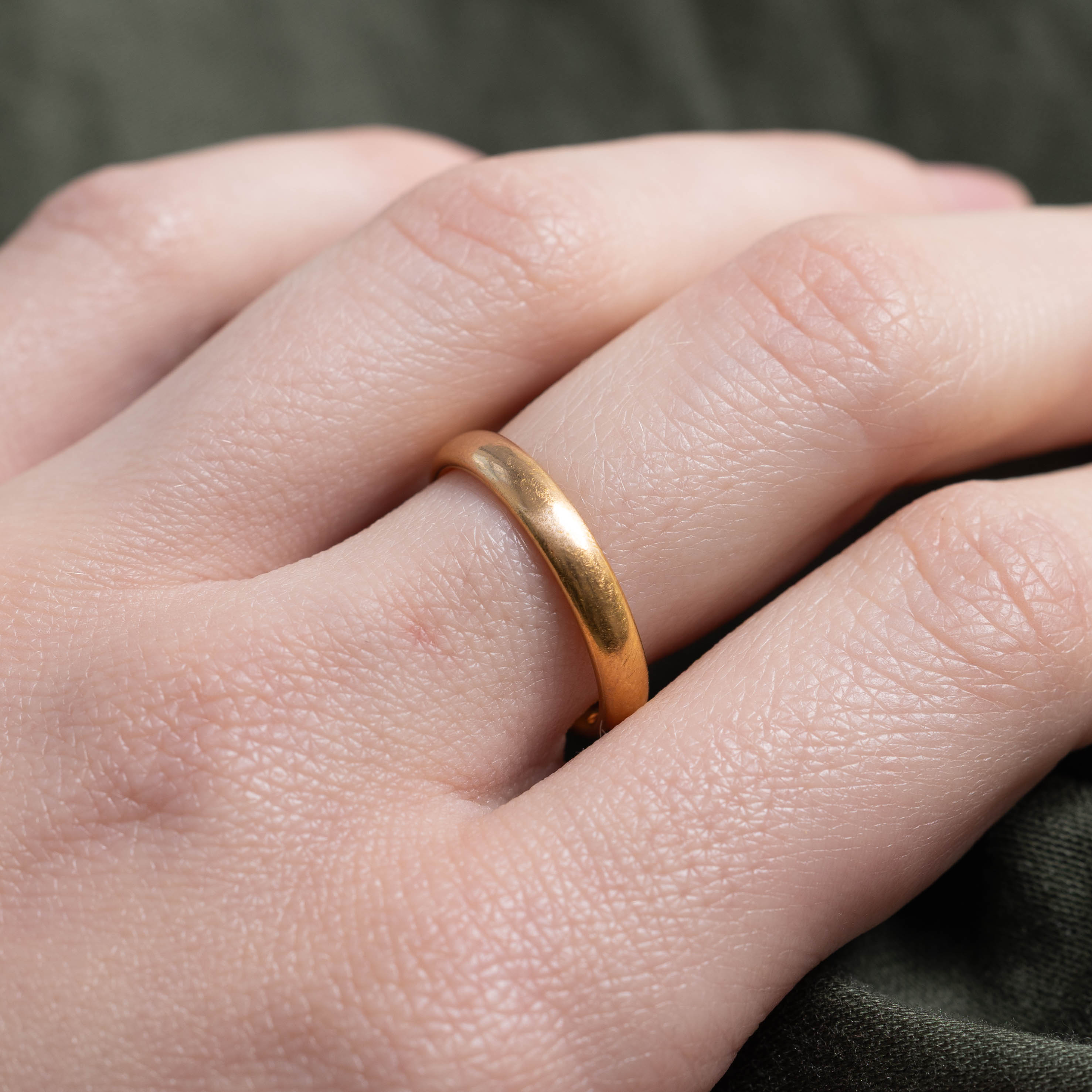 1930 Birmingham 22k Yellow Gold Band | 3.30mm | SZ 7