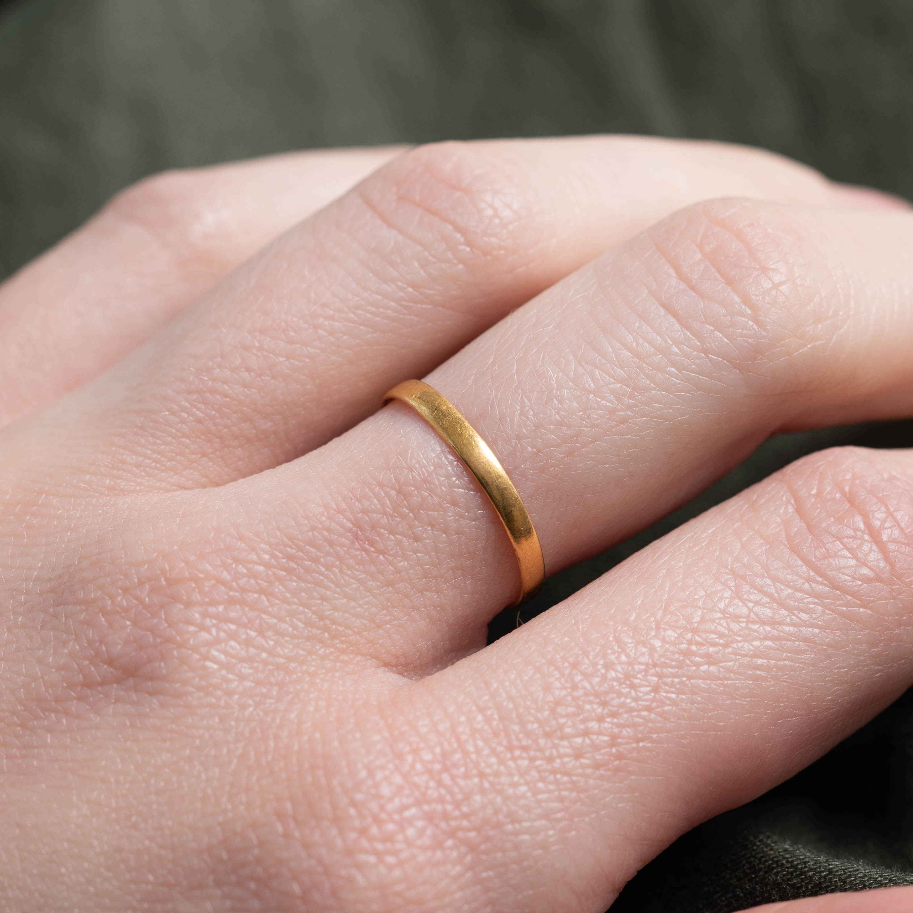 1902 Birmingham 22k Yellow Gold Band | 2.15mm | SZ 6.5