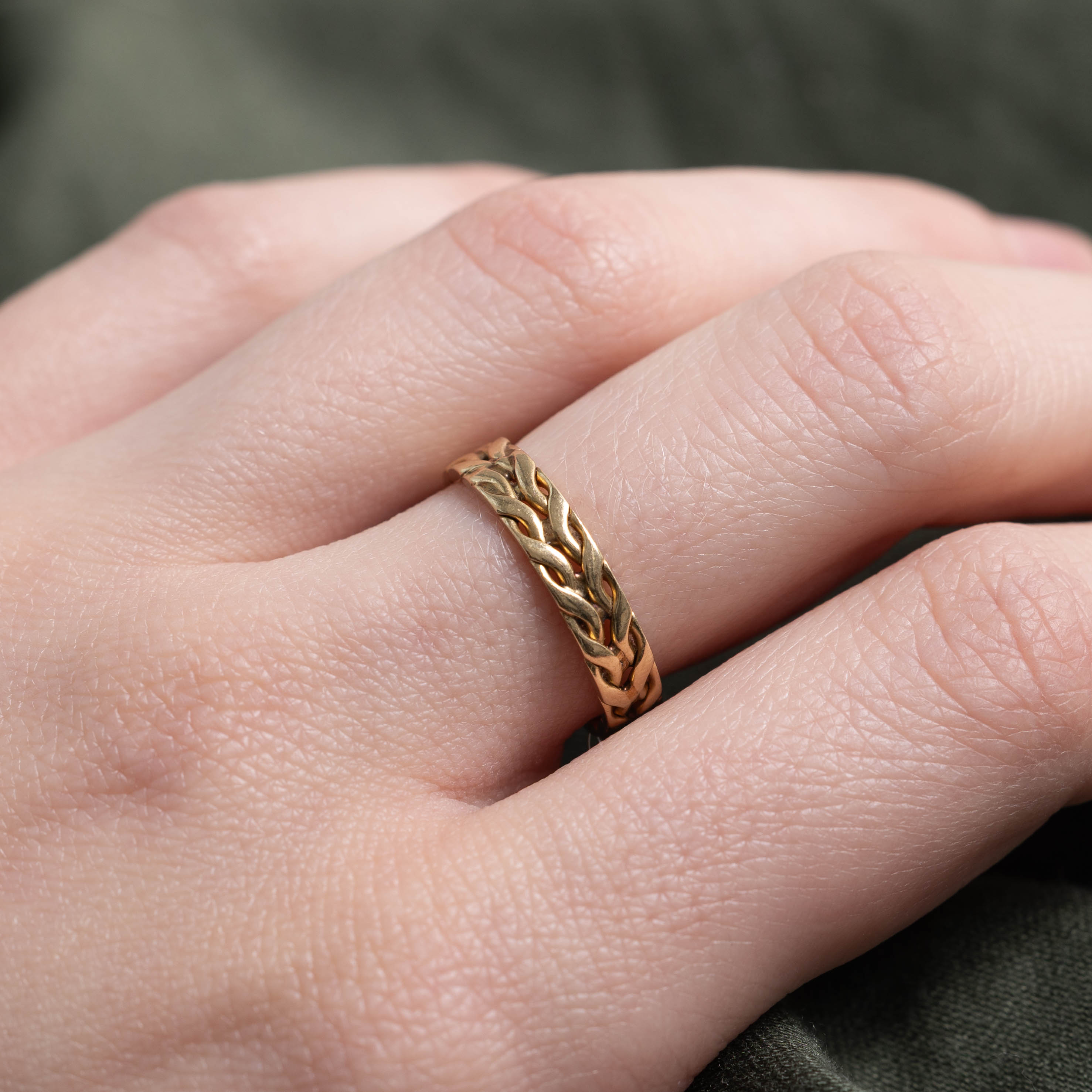 14k Braided Chain Band | 3.85mm | SZ 6.25