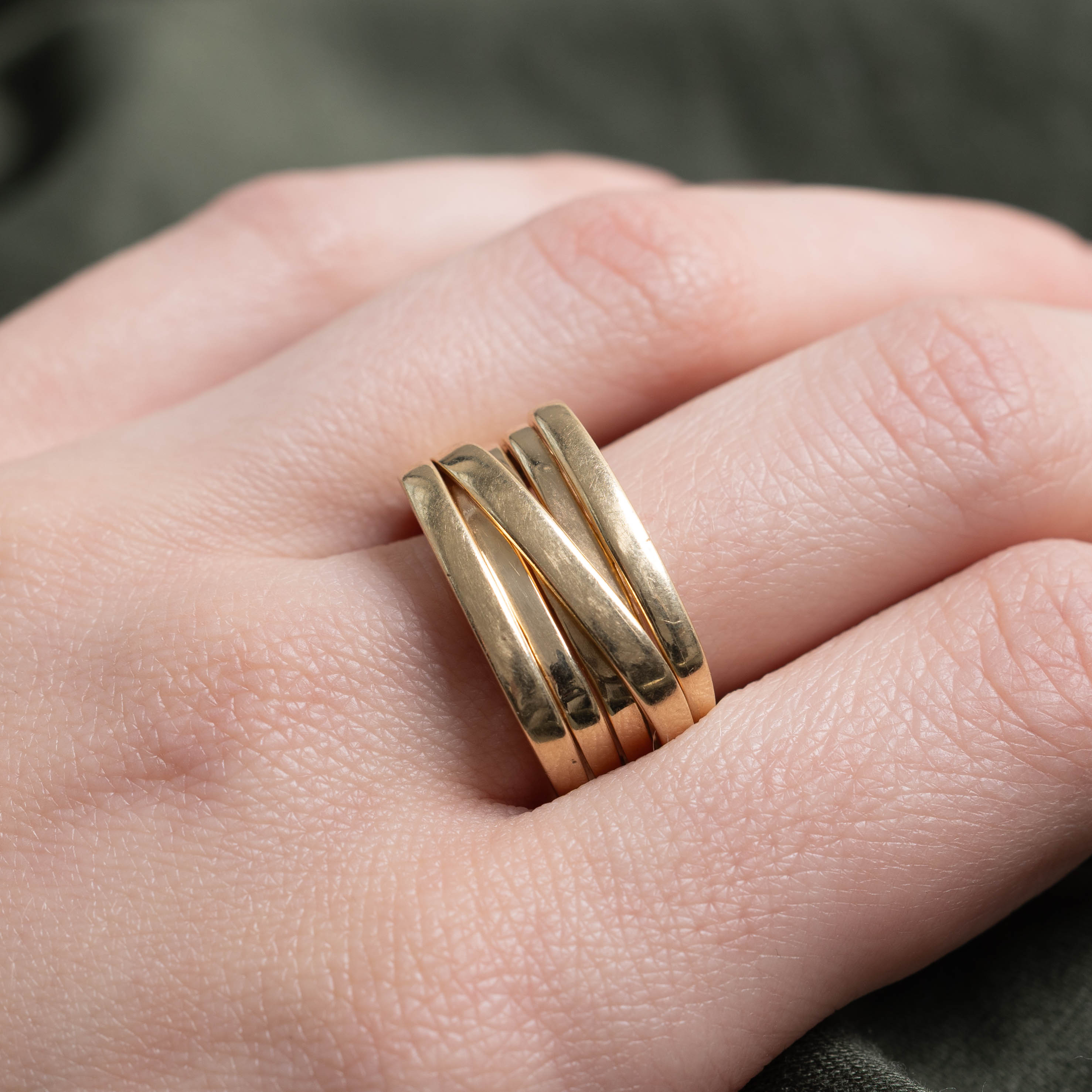14k Faux Stacked Band | SZ 8.5