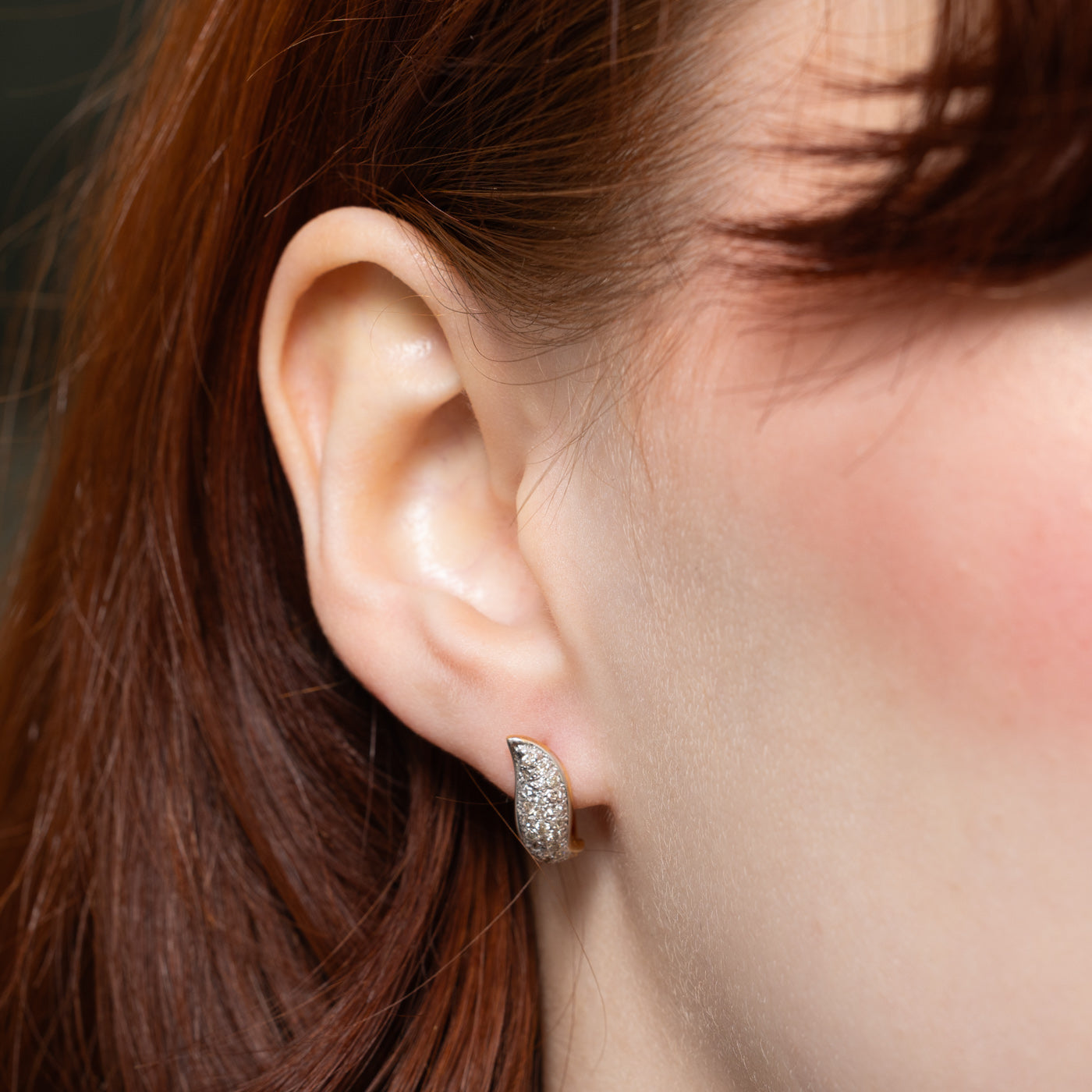 Diamond Cluster Latchback Earrings | 0.32ctw