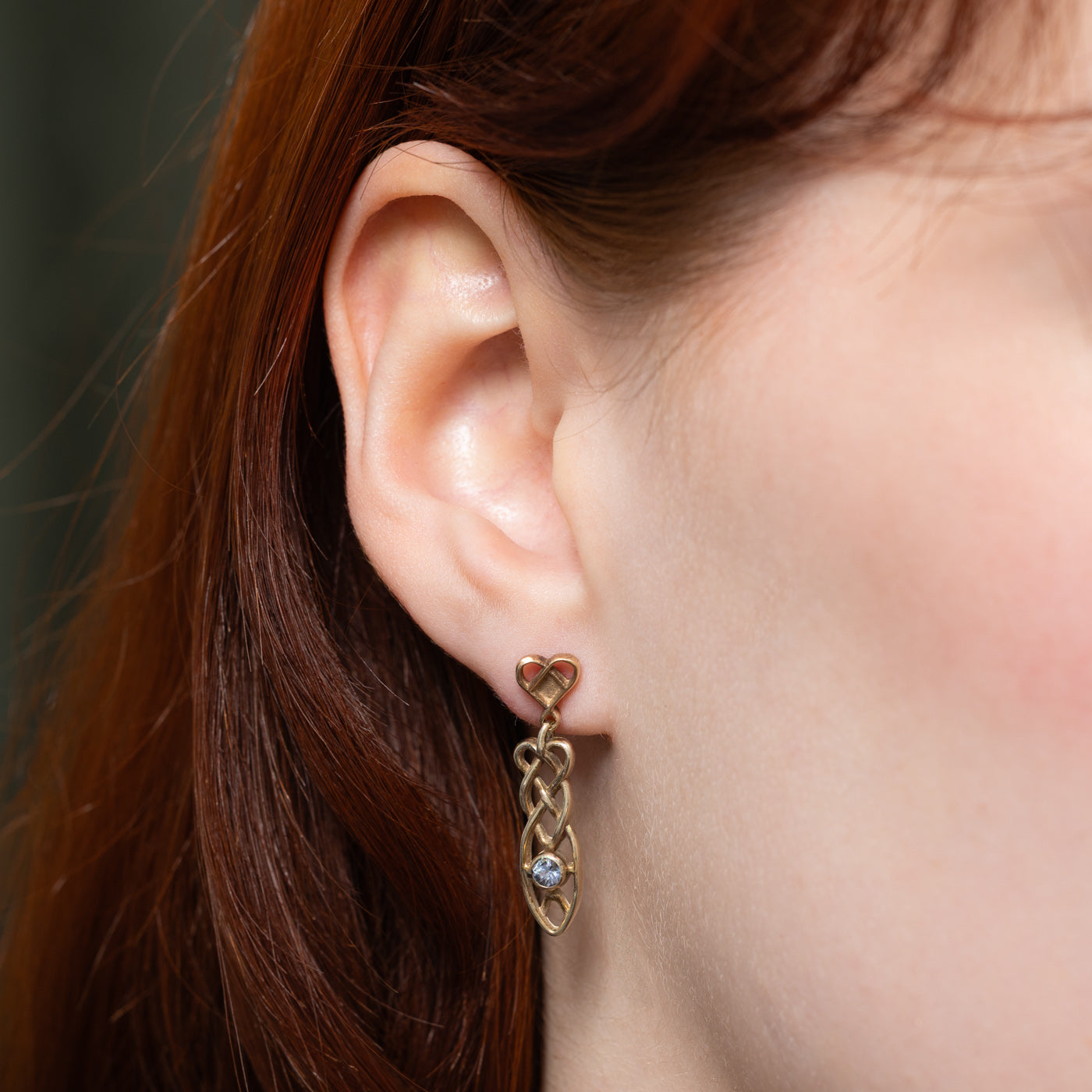 14K Sapphire Braided Drop Earrings | 0.24ctw