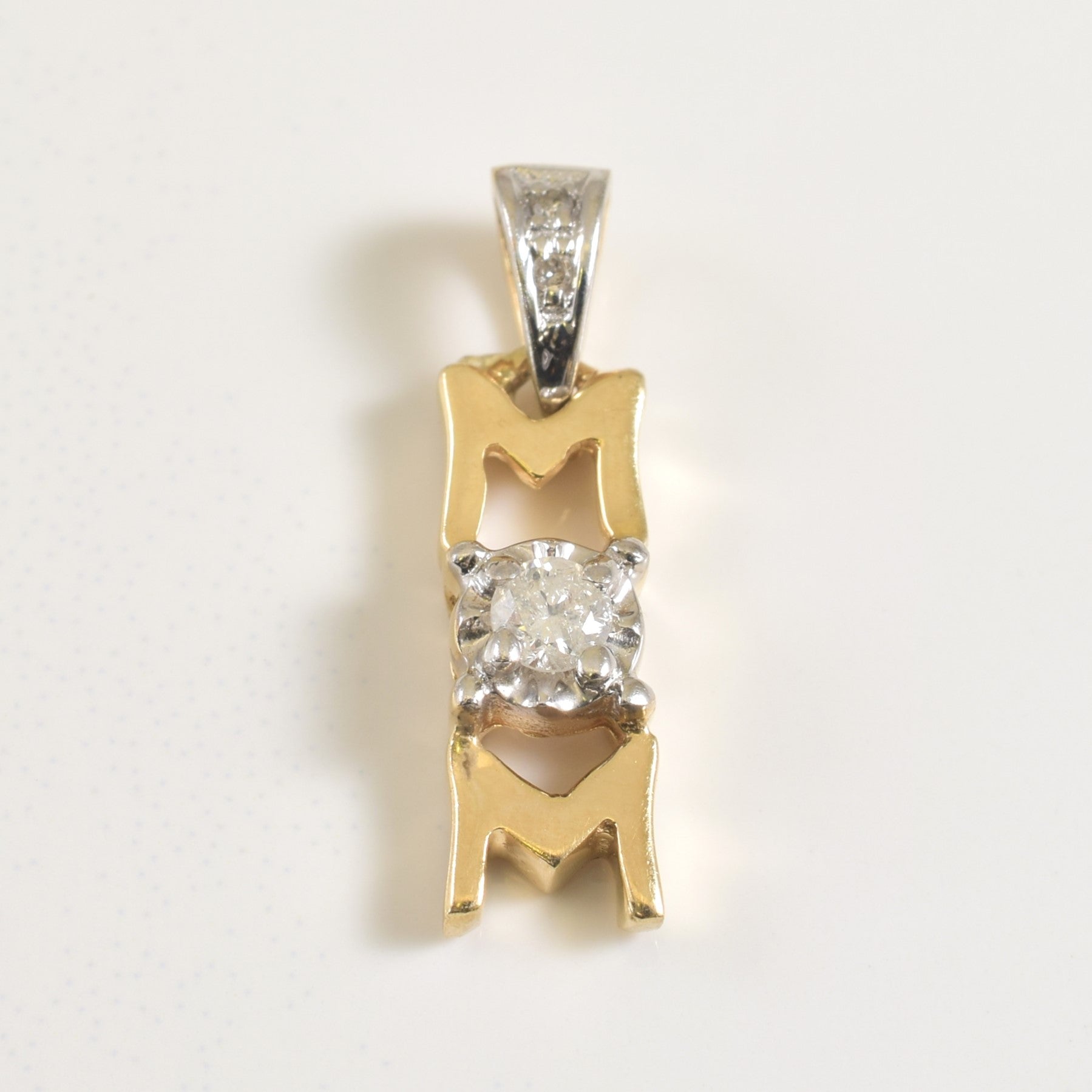'MOM' Diamond Pendant | 0.09ctw | - 100 Ways