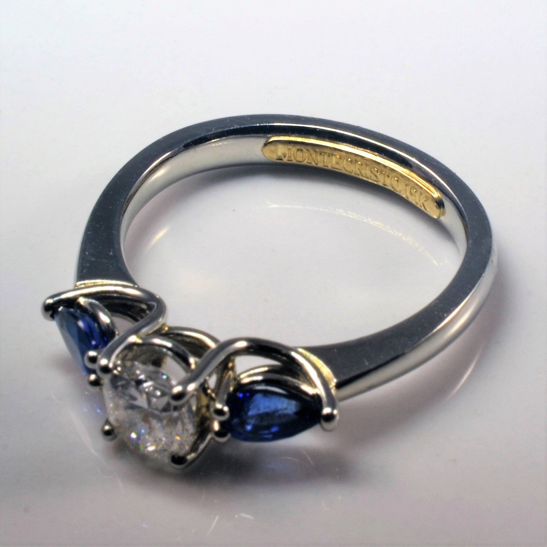 'Montecristo' Oval Diamond & Sapphire Ring | 0.73ct, 0.50ctw | SZ 6 | - 100 Ways