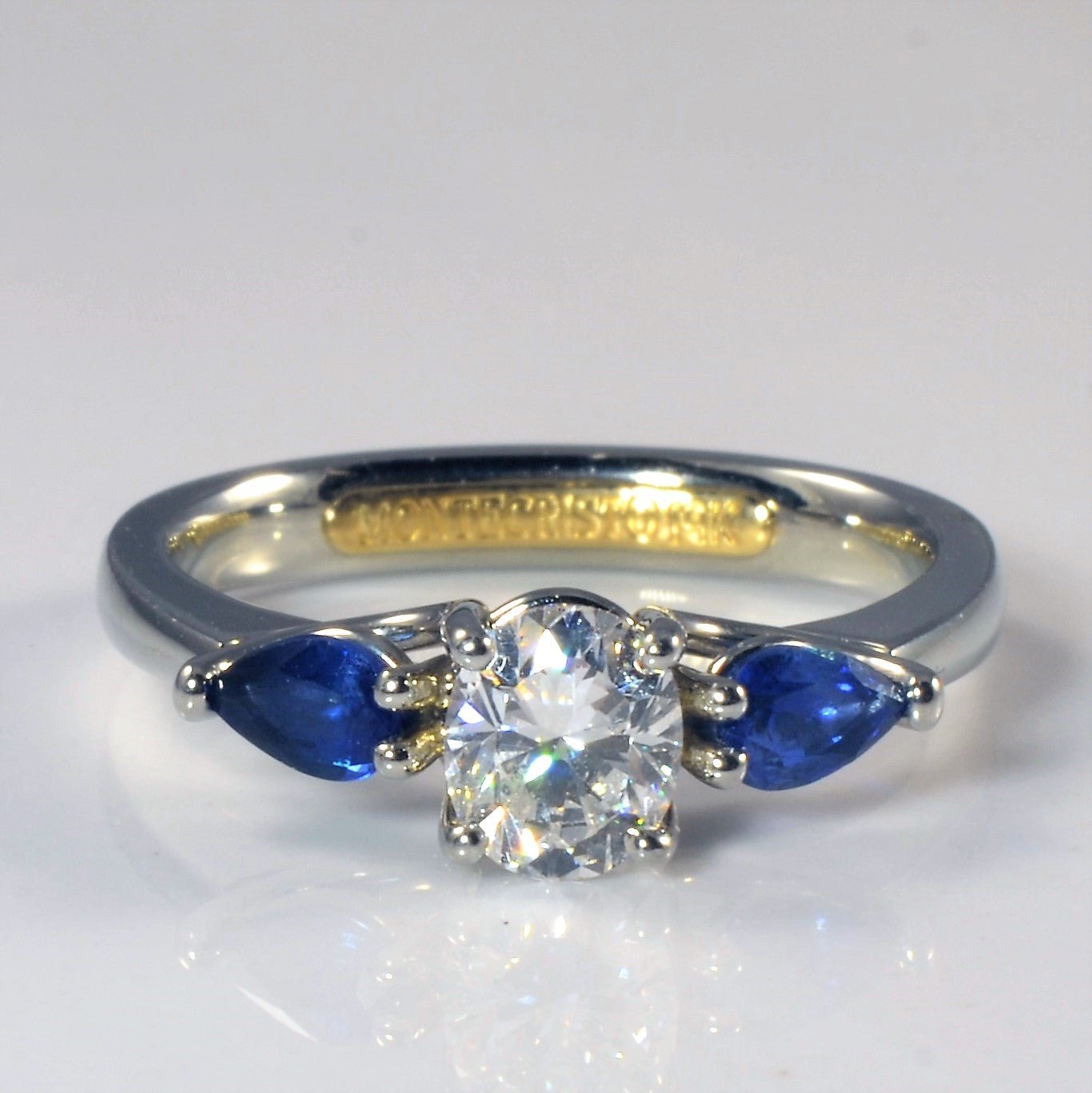 'Montecristo' Oval Diamond & Sapphire Ring | 0.73ct, 0.50ctw | SZ 6 | - 100 Ways