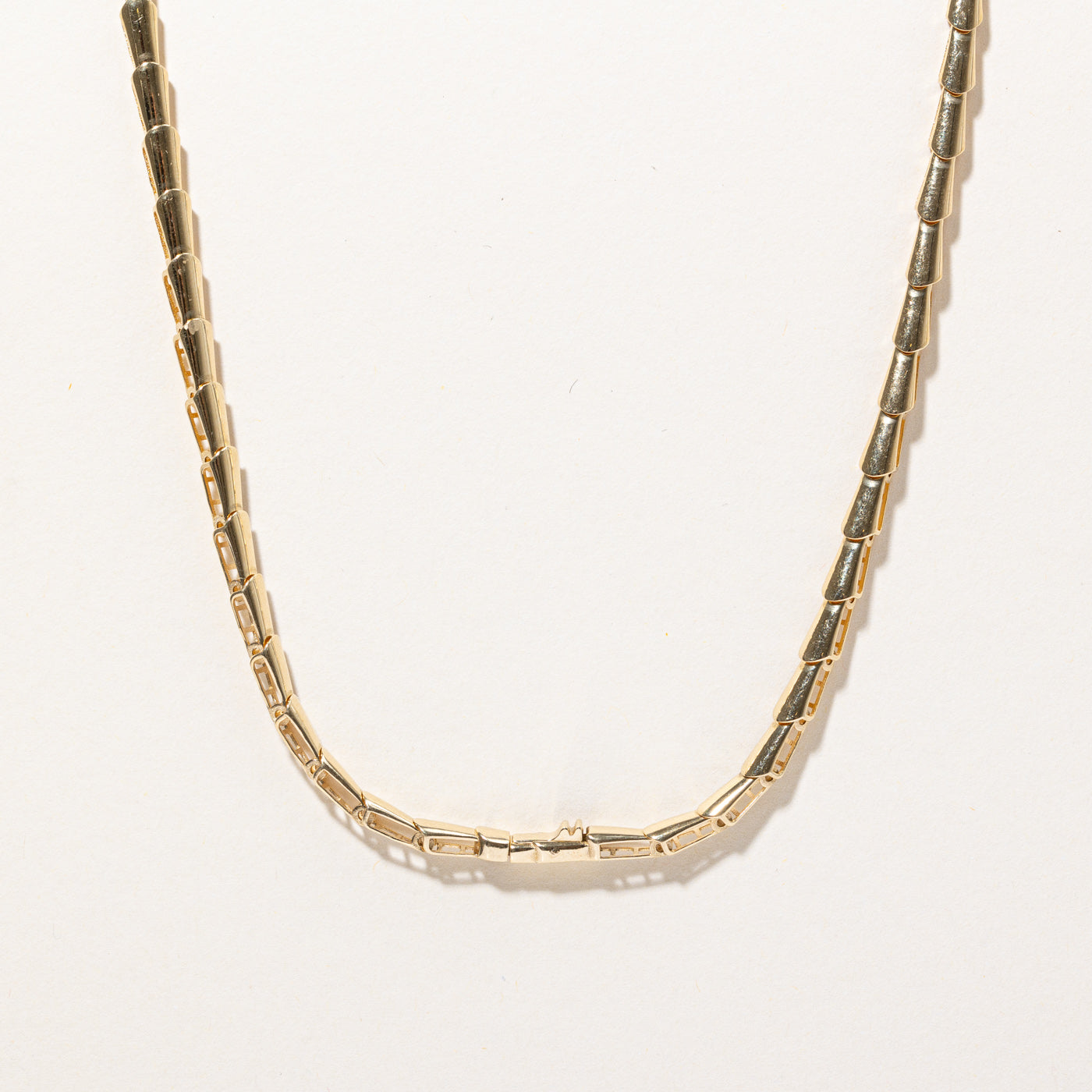 18k Yellow Gold Snake Lariat Necklace | 17