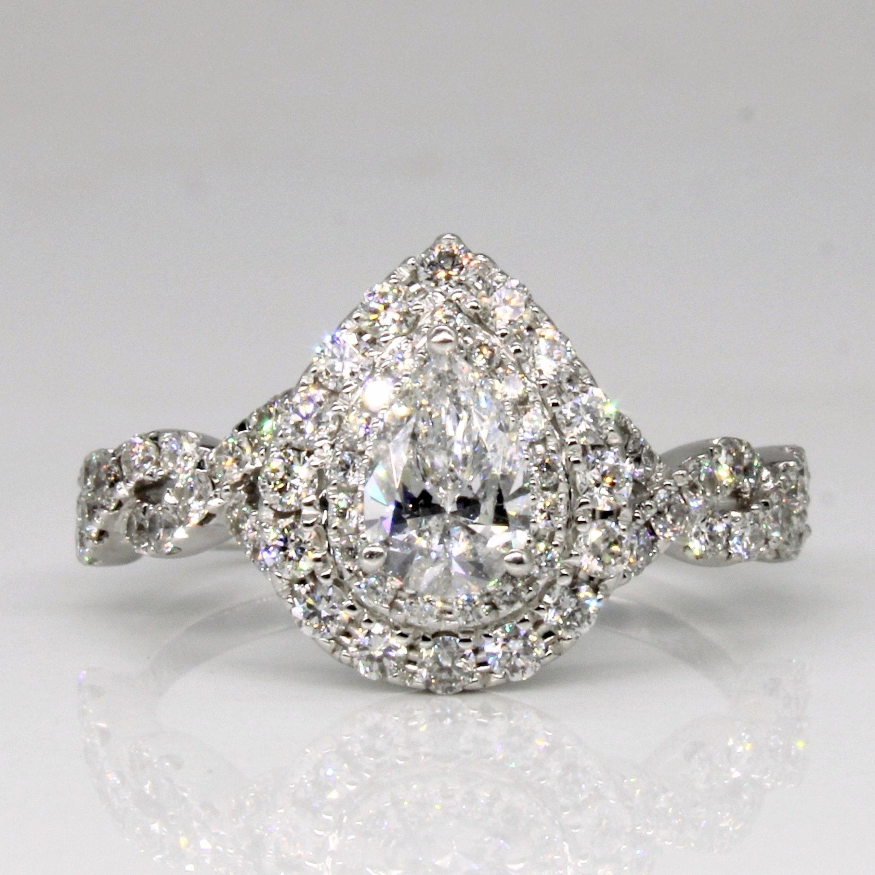 'Neil Lane' Pear Cut Diamond Engagement Ring | 1.20ctw F SI2 | SZ 6.5 | - 100 Ways