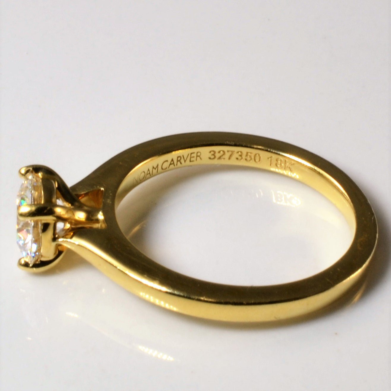 'Noam Carver' Solitaire Diamond Engagement Ring | 0.76ct | SZ 5 | - 100 Ways