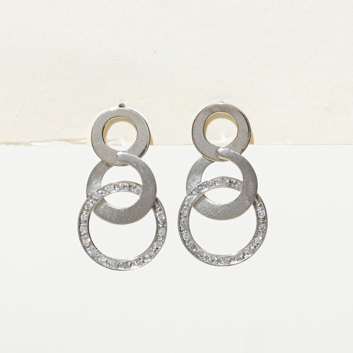 Diamond Circle Drop Earrings | 0.22ctw |