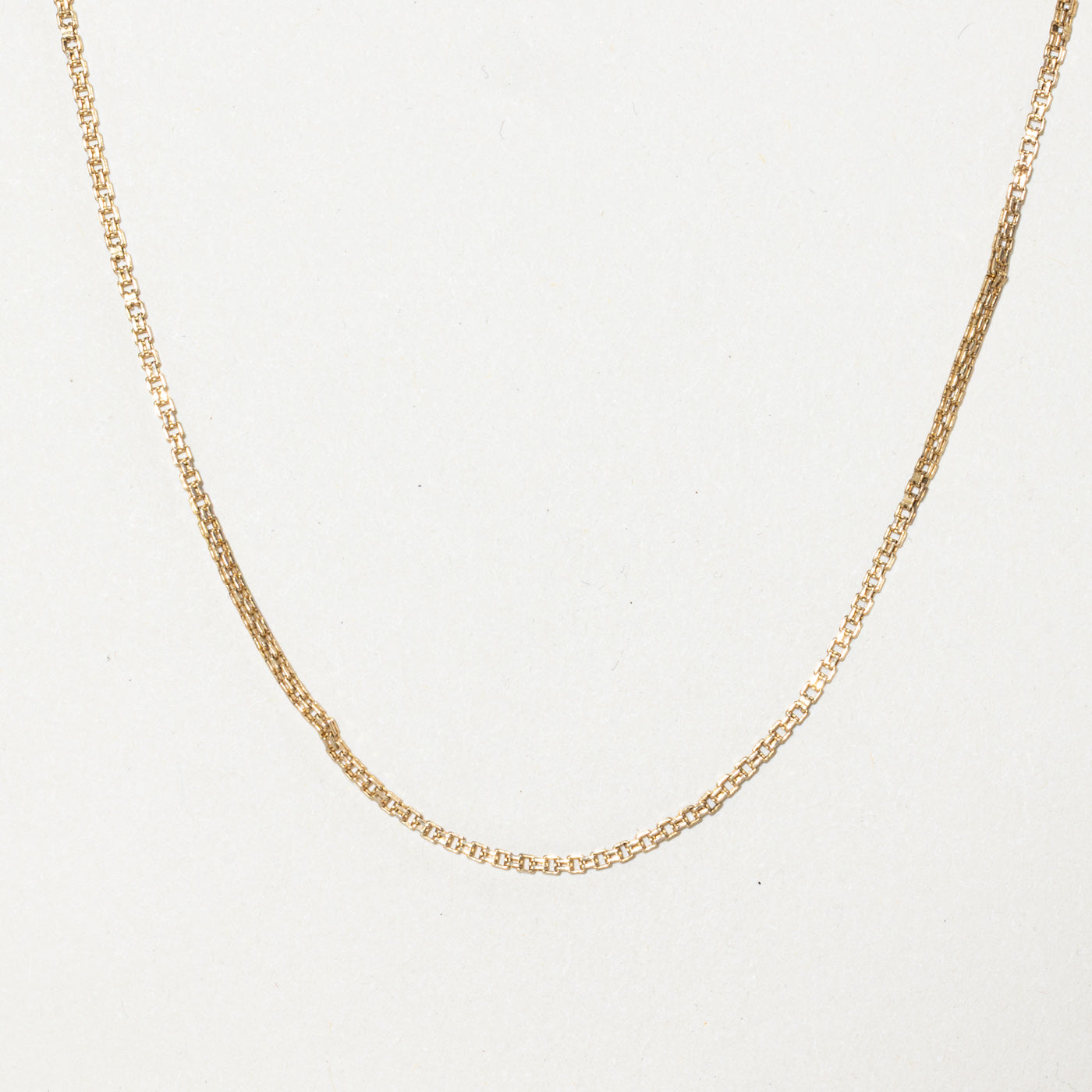 10k Yellow Gold Modified Flat Link Chain | 22" |