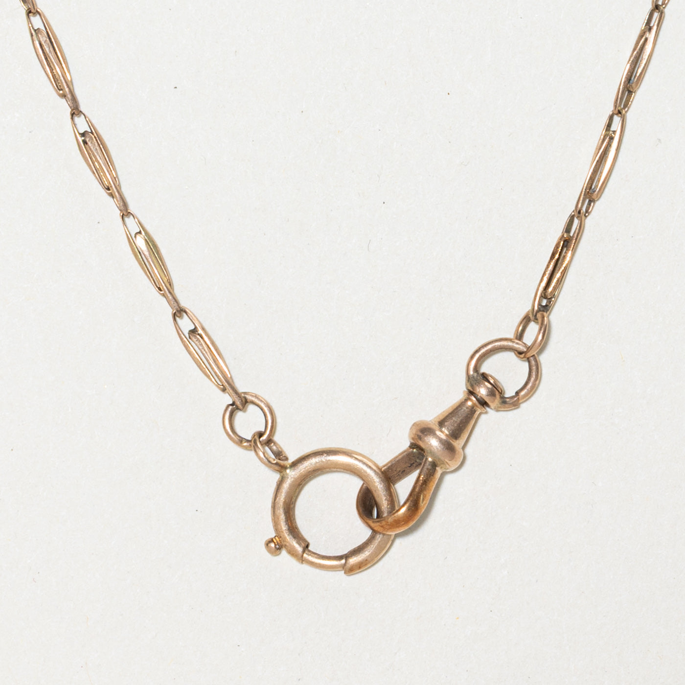 14k Yellow Gold Dog Clip Watch Chain | 15" |