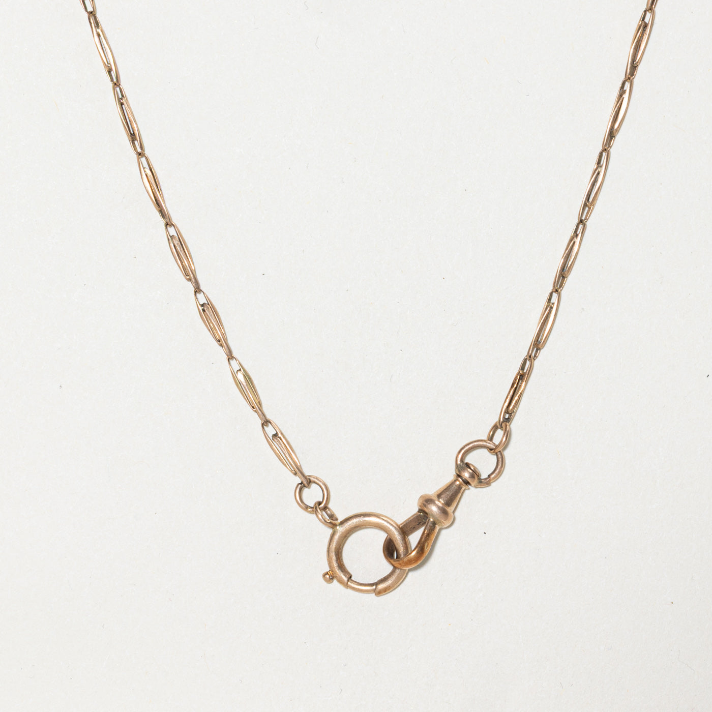 14k Yellow Gold Dog Clip Watch Chain | 15" |