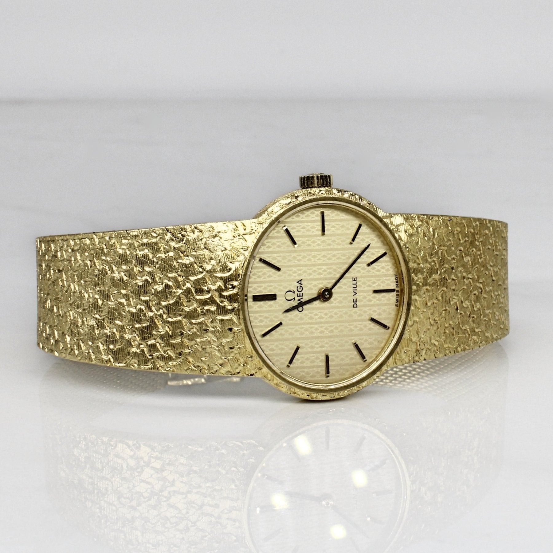 'Omega' Solid Gold De Ville Watch | 6.5" | - 100 Ways