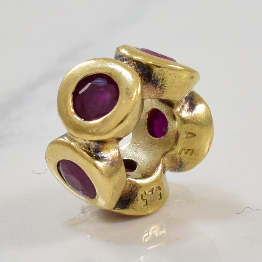 'Pandora' Ruby Lights Spacer Charm | 0.70ctw | - 100 Ways