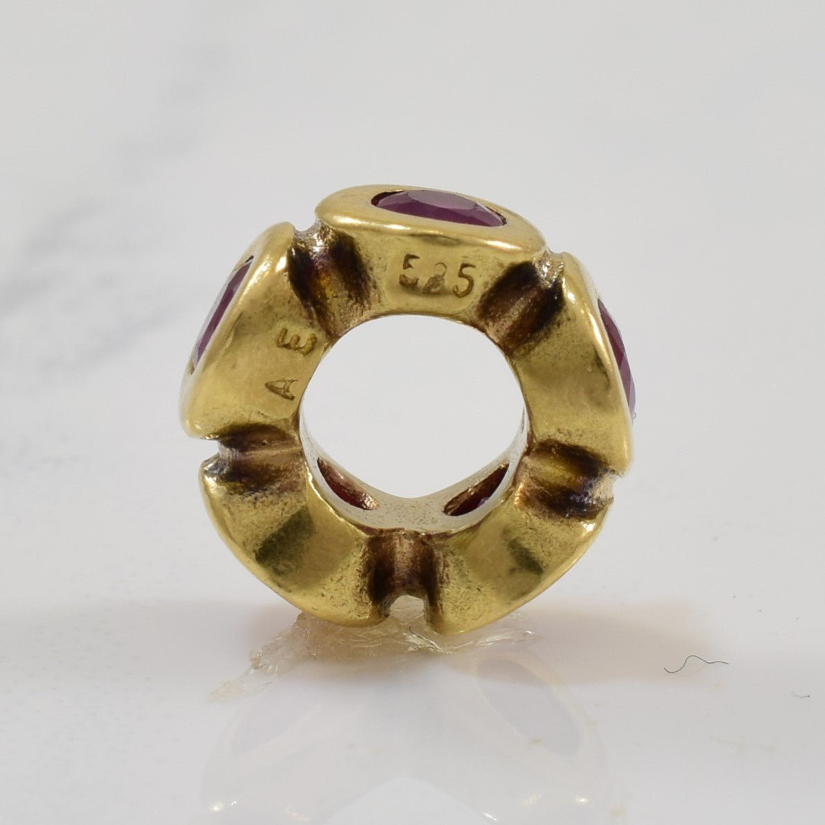 'Pandora' Ruby Lights Spacer Charm | 0.70ctw | - 100 Ways