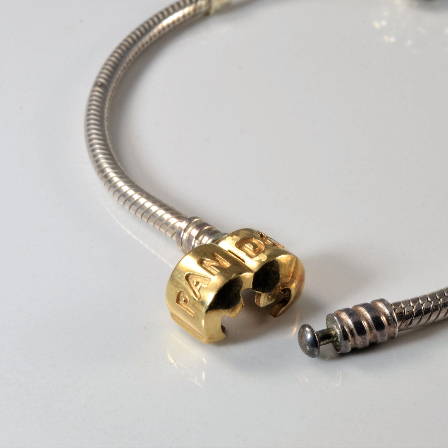 'Pandora' Two Tone Bracelet with Royal Carriage Charm | 8