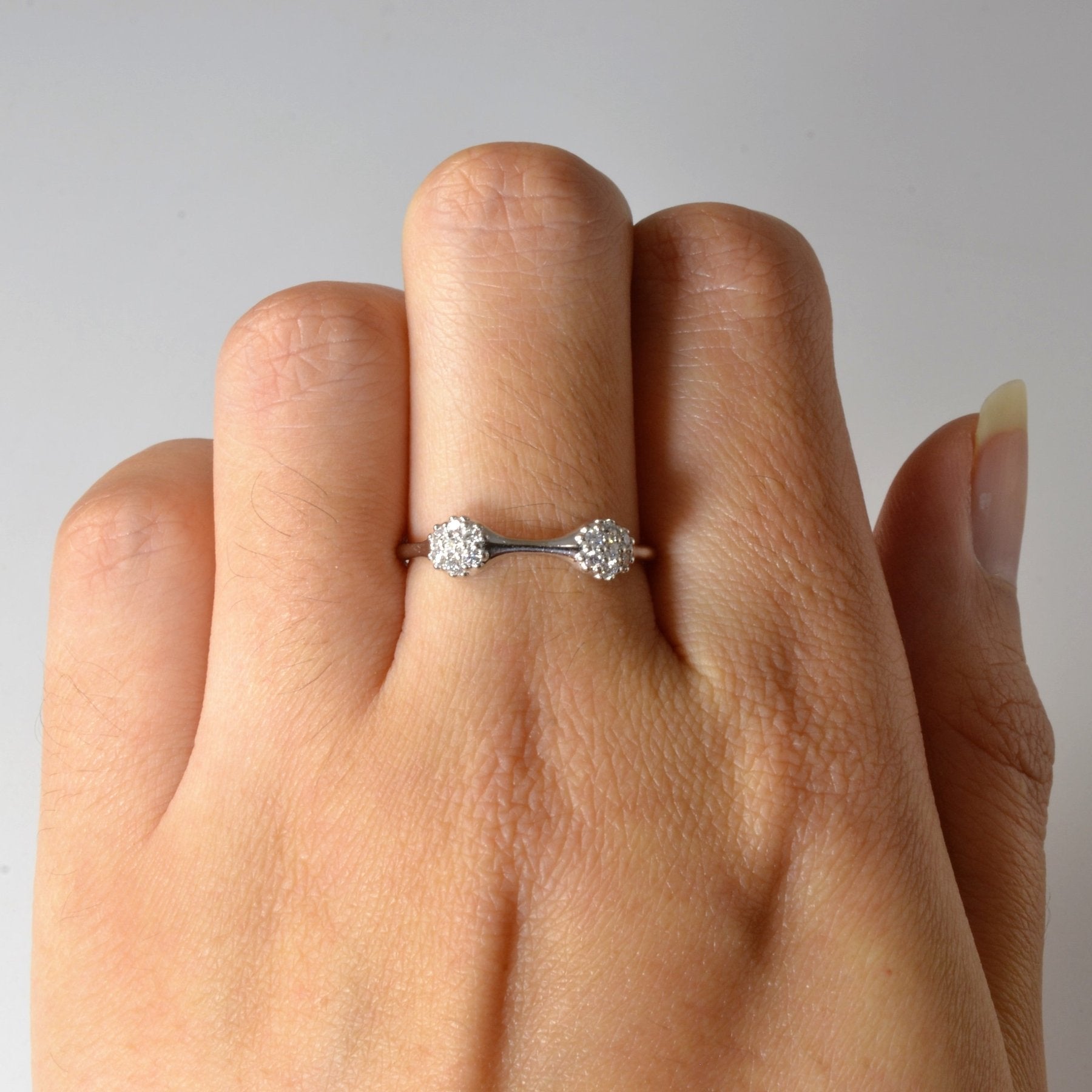 Pandora' White Gold Love Pod Ring SZ