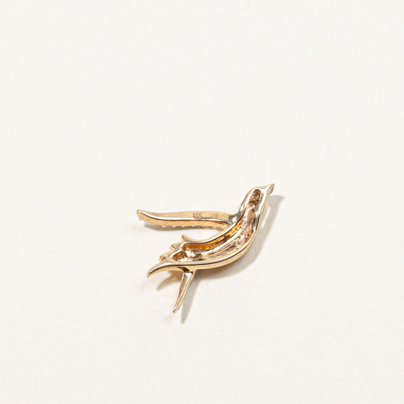 Gold Flying Bird Diamond Pendant | 0.06ctw |