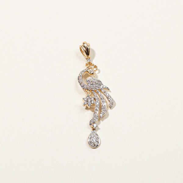 Diamond Peacock Pendant | 0.62ctw |