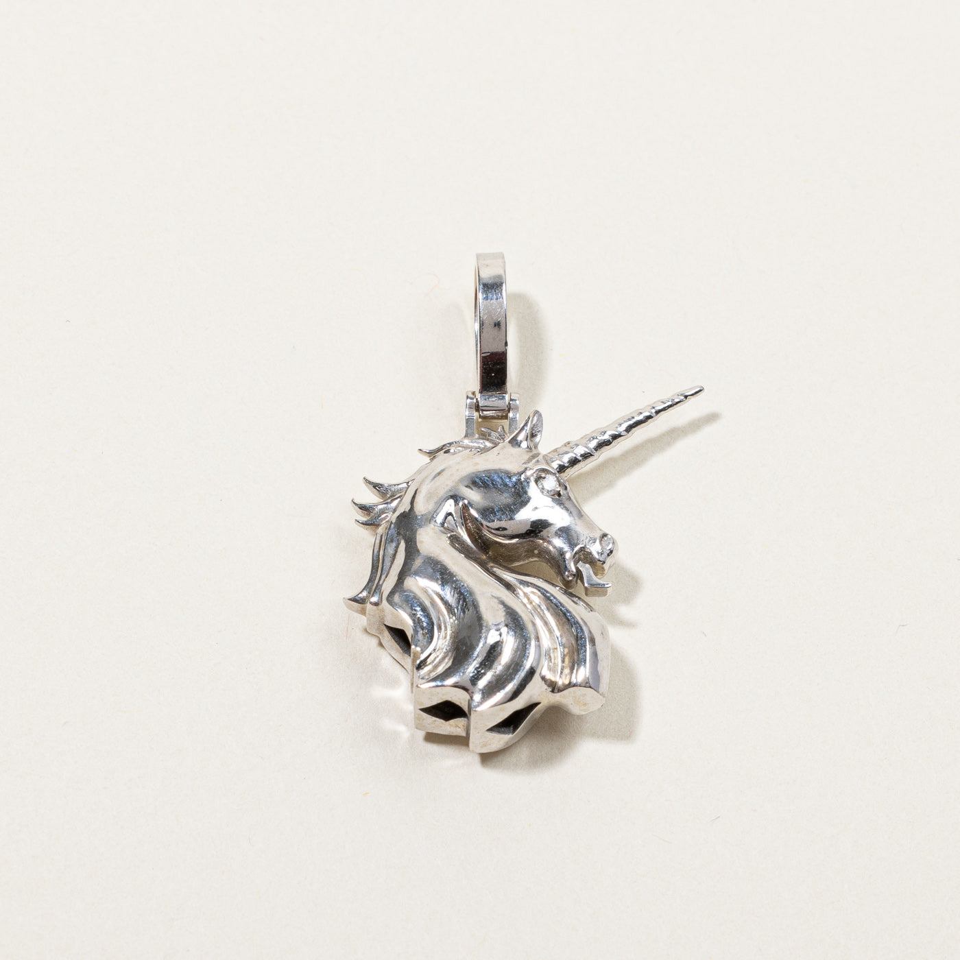 White Gold Unicorn Diamond Pendant | 0.02ctw |