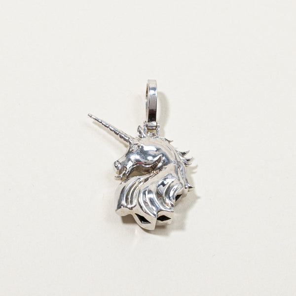 White Gold Unicorn Diamond Pendant | 0.02ctw |