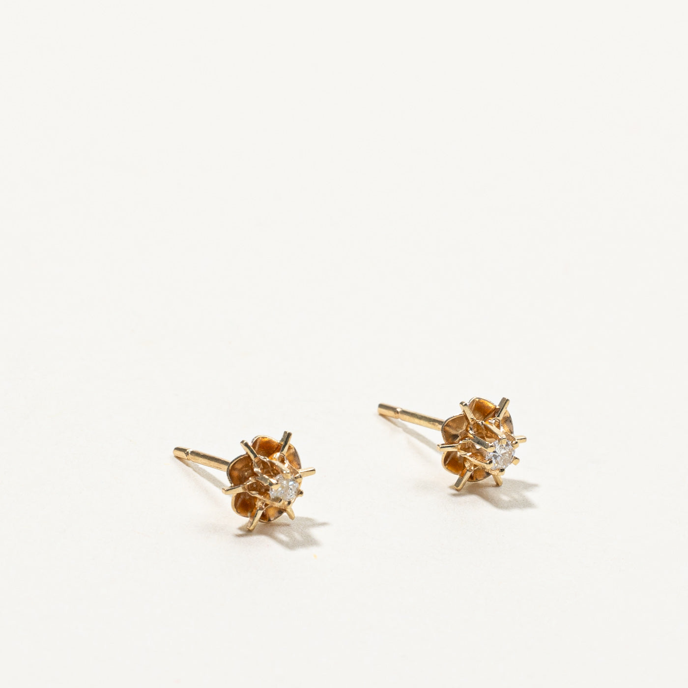 Claw Set Diamond Stud Earrings | 0.04ctw |