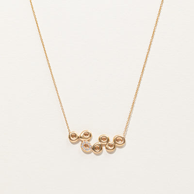 Textured Diamond Necklace | 0.05ctw | 16