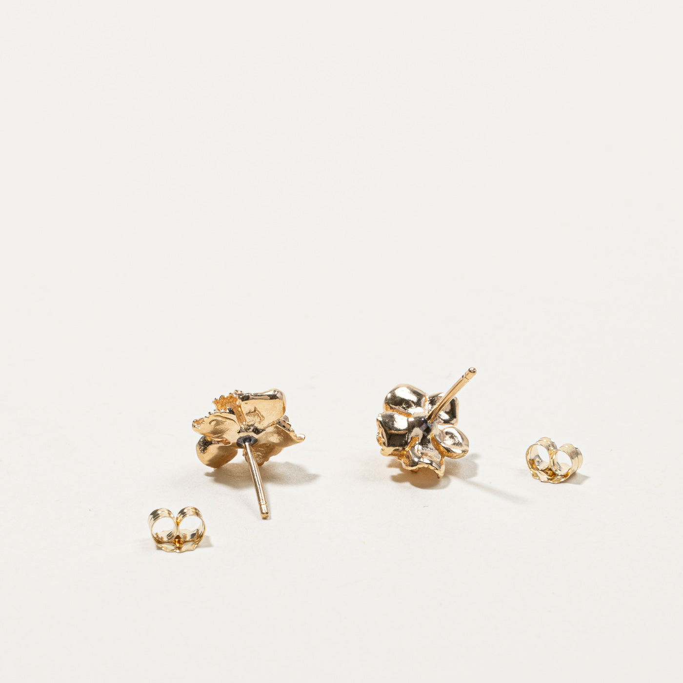 Flower Design Diamond Stud Earrings | 0.06ctw |