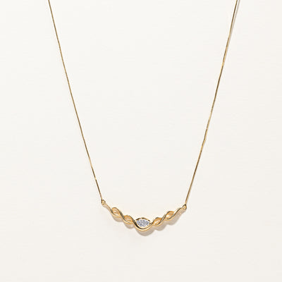 Braided Diamond Necklace | 0.06ctw | 18