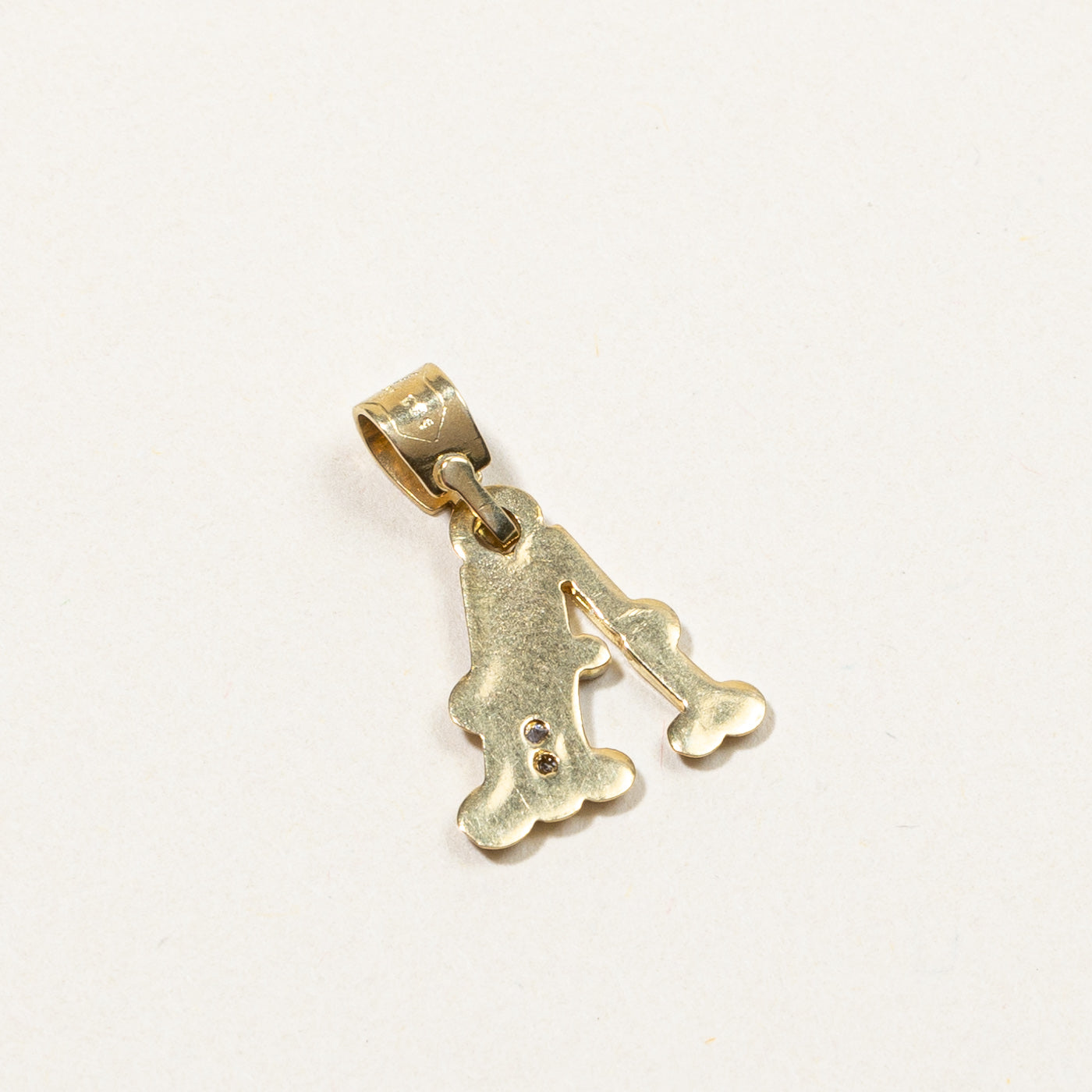 Diamond A Letter Gold Pendant | 0.01ct |