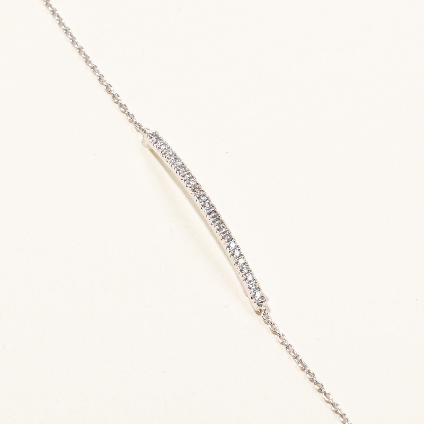 Diamond Bar Chain Bracelet | 0.23ctw | 7"|