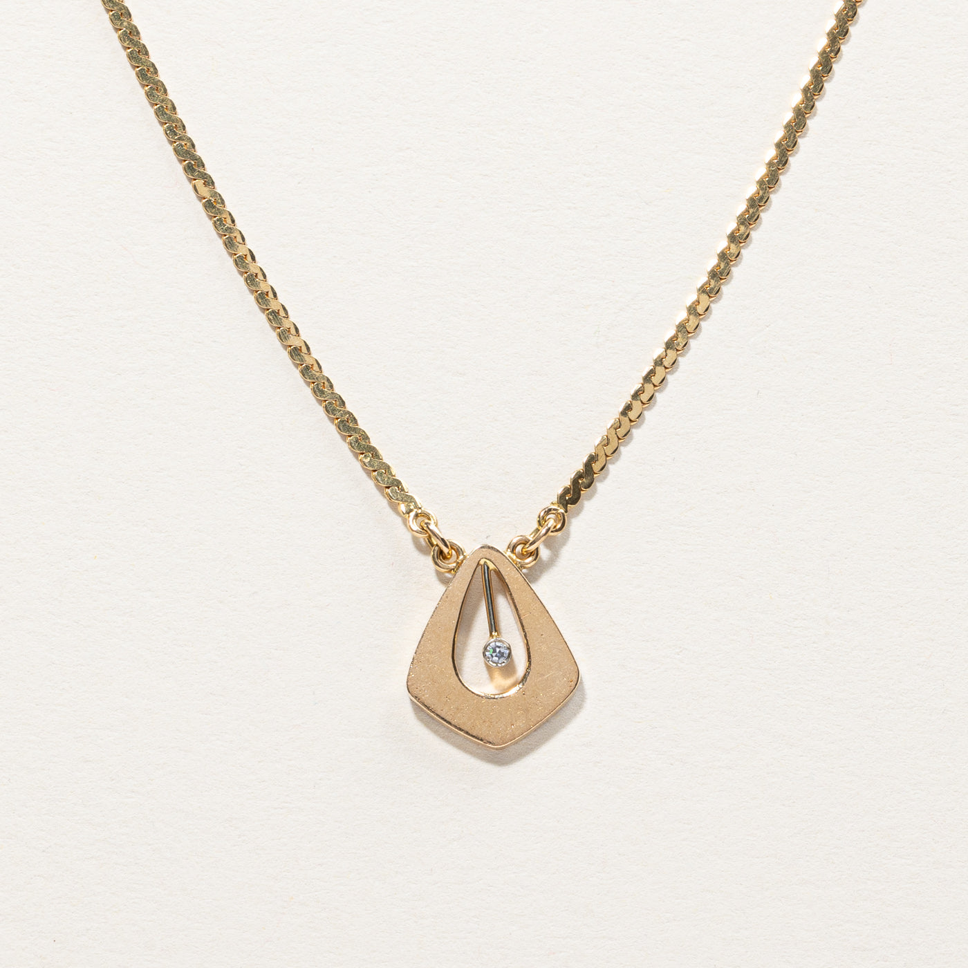 Diamond Drop Pendant Necklace | 0.02ct | 16"|