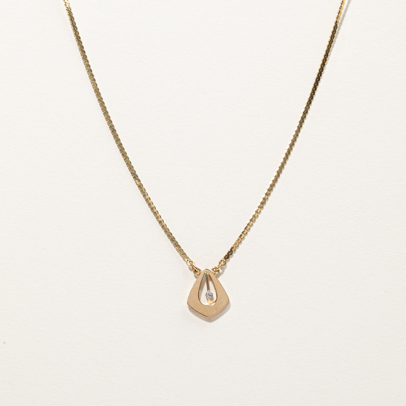 Diamond Drop Pendant Necklace | 0.02ct | 16"|