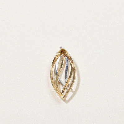 Two Tone Gold Diamond Pendant | 0.05ctw |