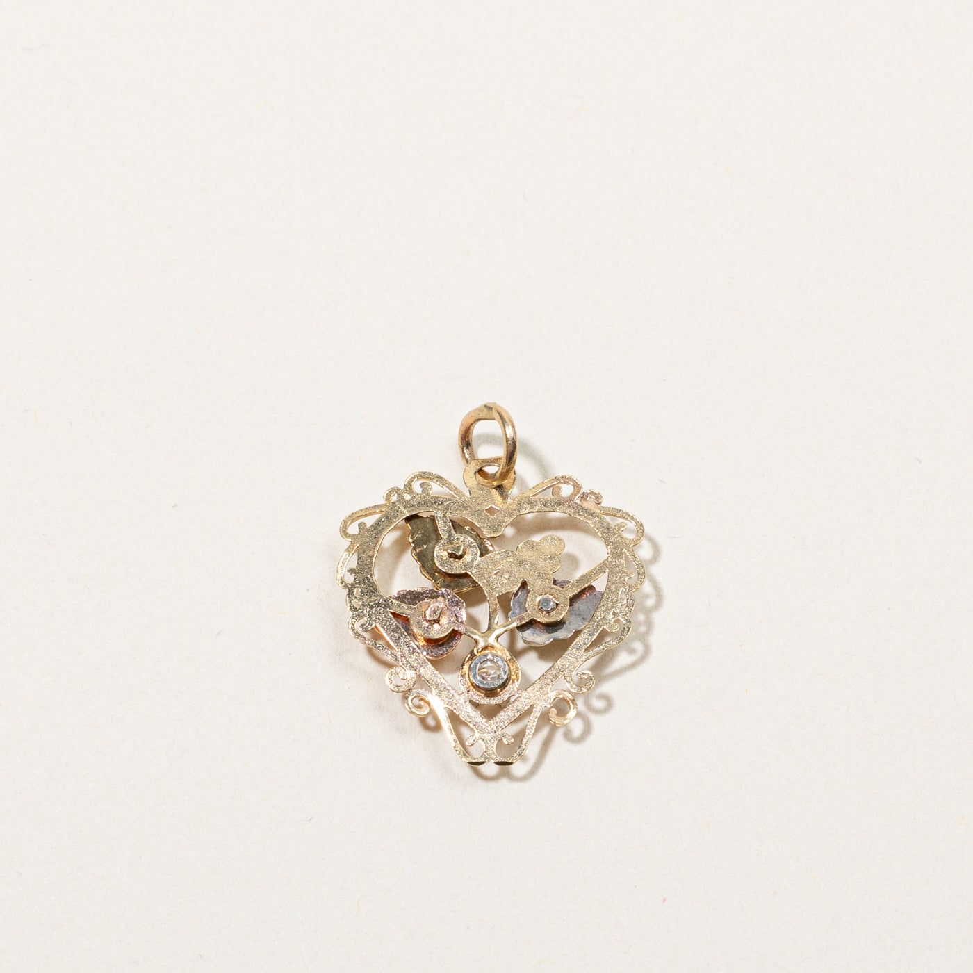 Diamond Filigree Heart Pendant | 0.05ct |